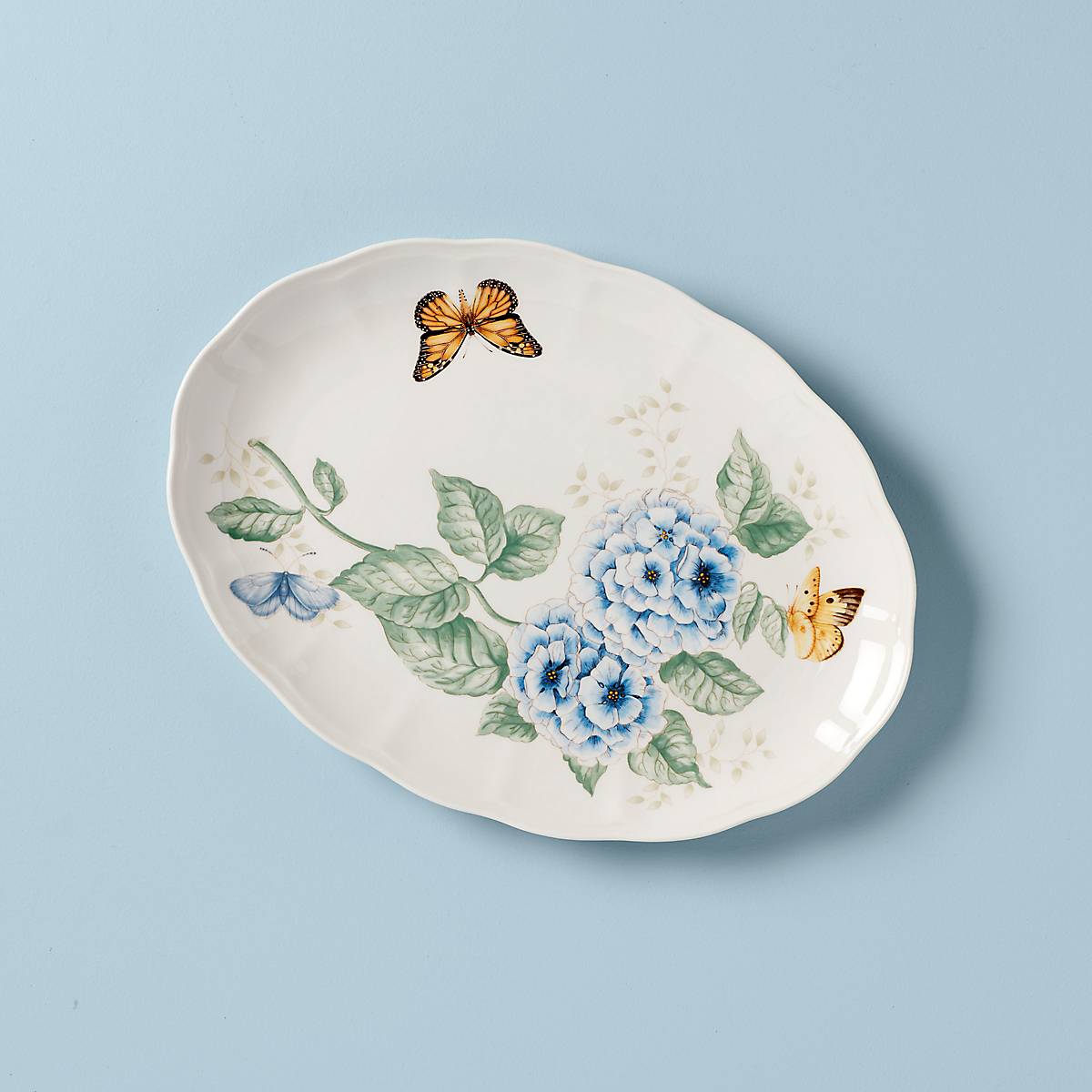 "Butterfly Meadow 16"" Oval Serving Platter"