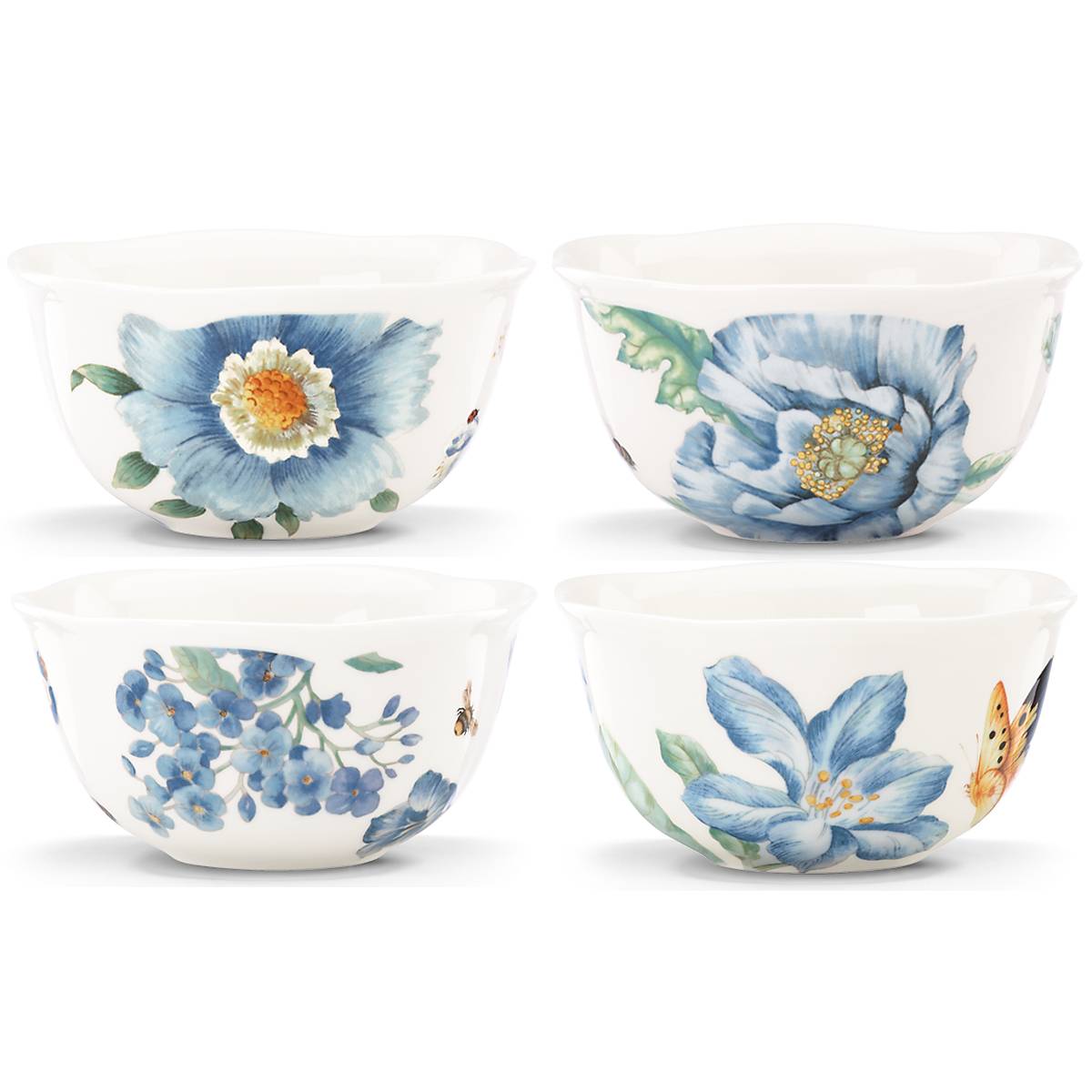 Butterfly Meadow Blue Dessert Bowls - Set of 4