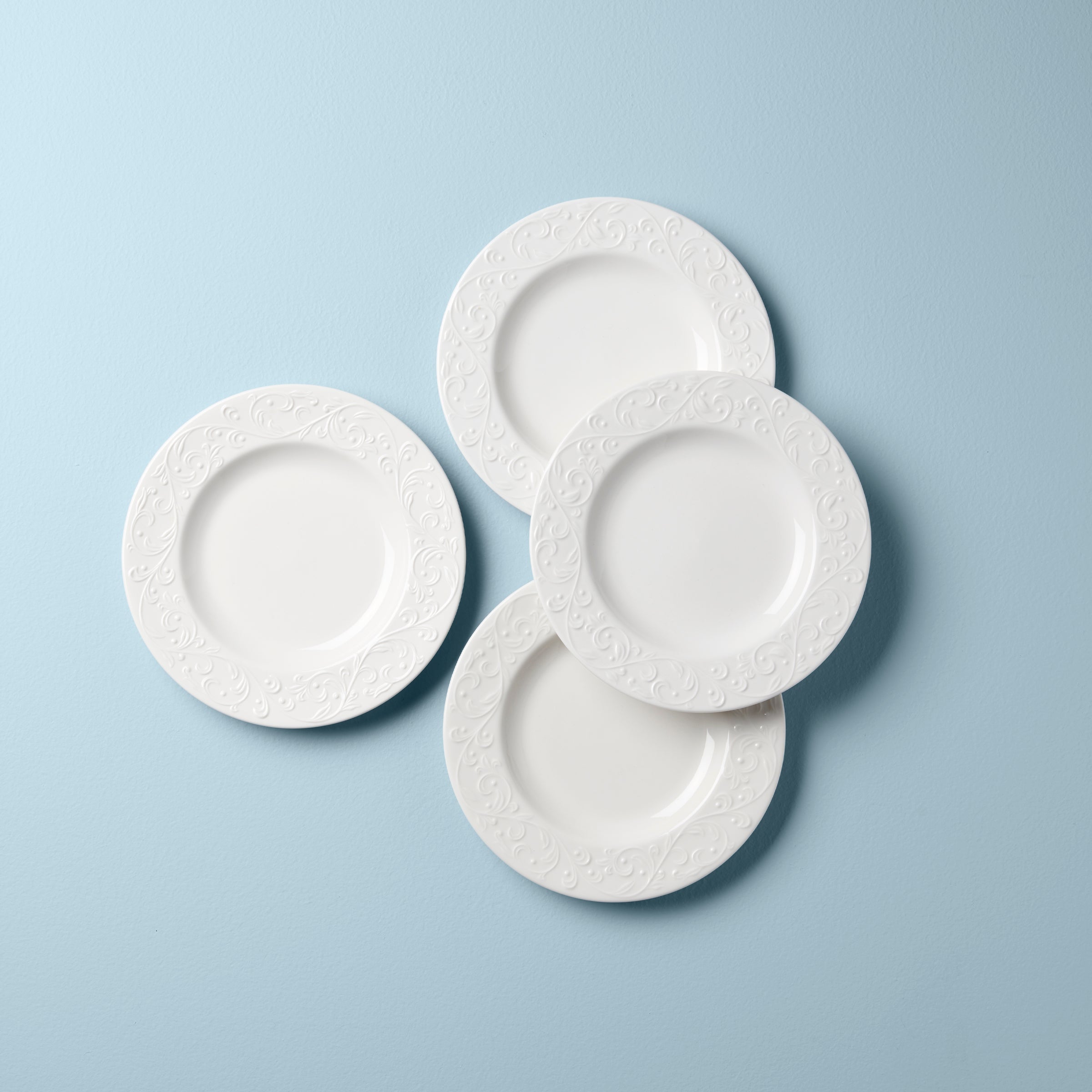 Opal Innocence Carved Accent Plates - Set of 4