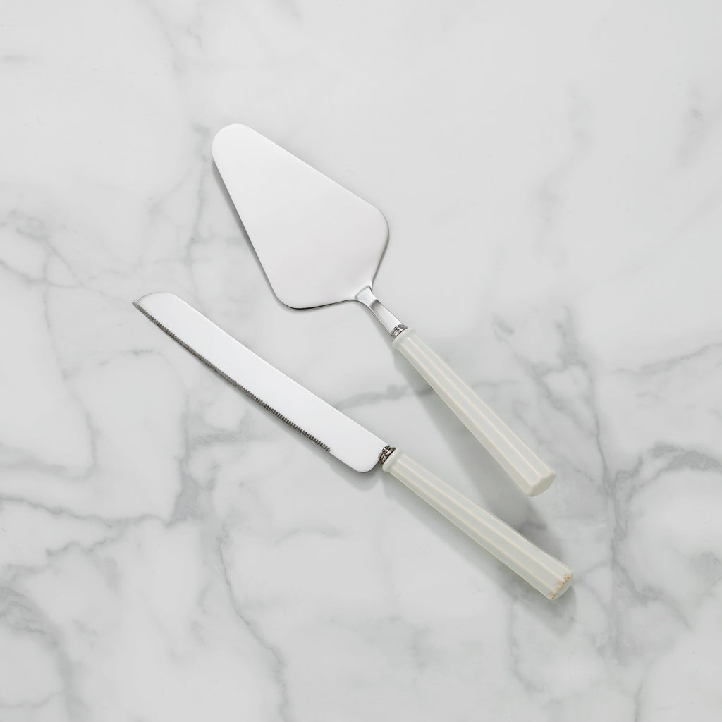 French Perle Scallop 2-Piece Dessert Set