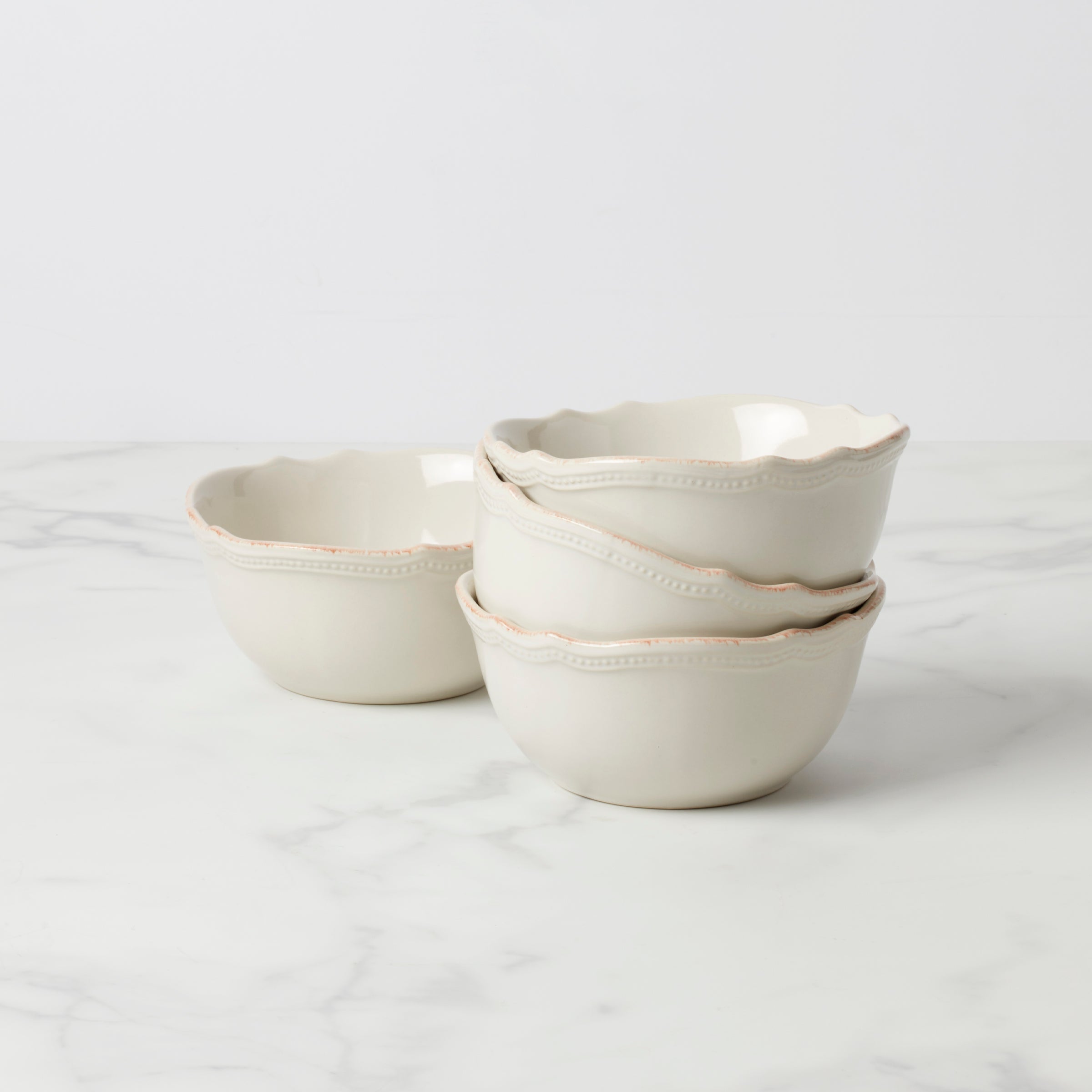 French Perle Bead All-Purpose Bowls - Set of 4