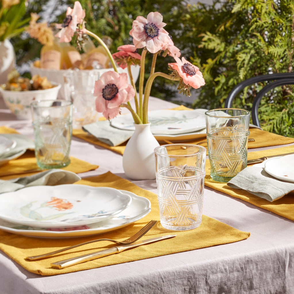Butterfly Meadow Clear Tall Glasses - Set Of 4