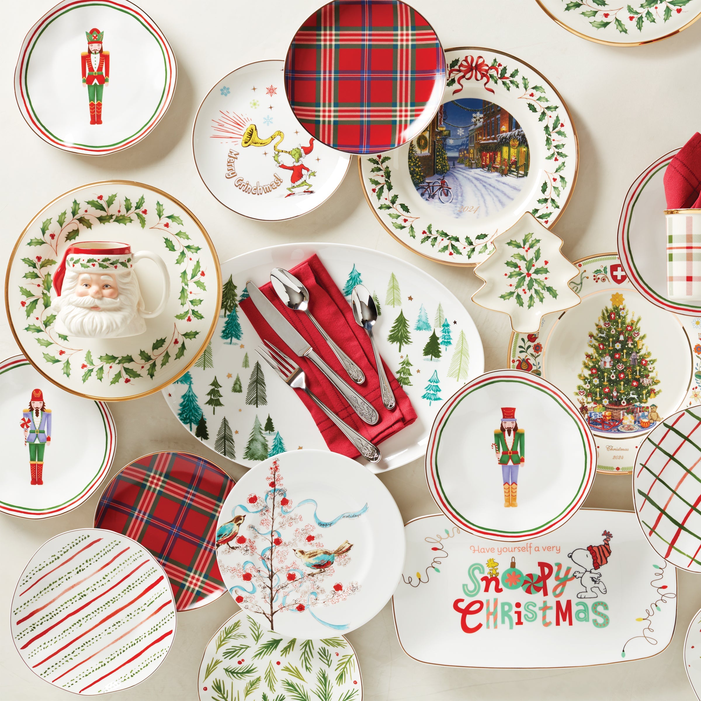 Holiday Dinnerware Dinner Plates - Set of 4