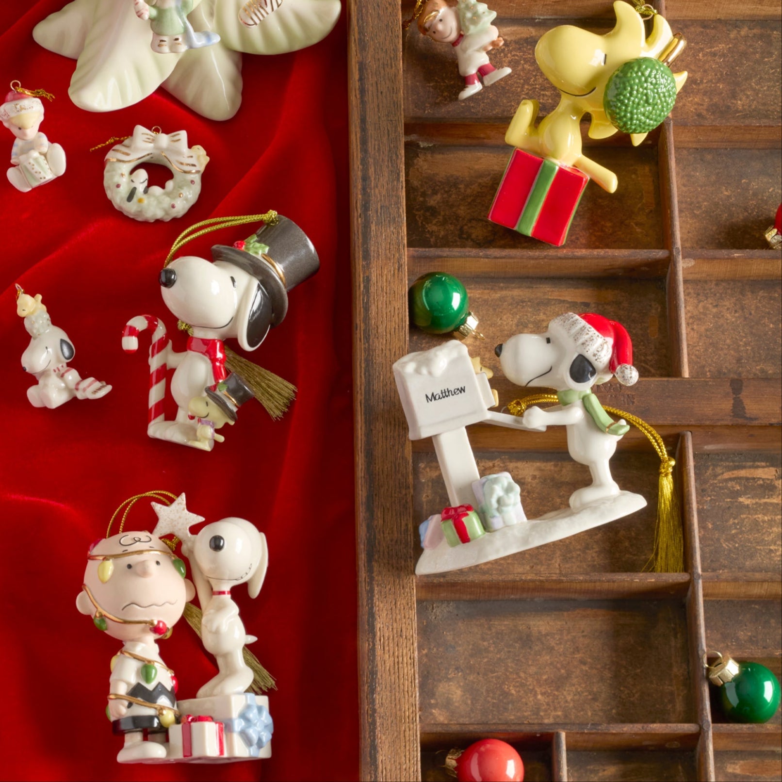 Snoopy & Friends Christmas Tree Ornament Set